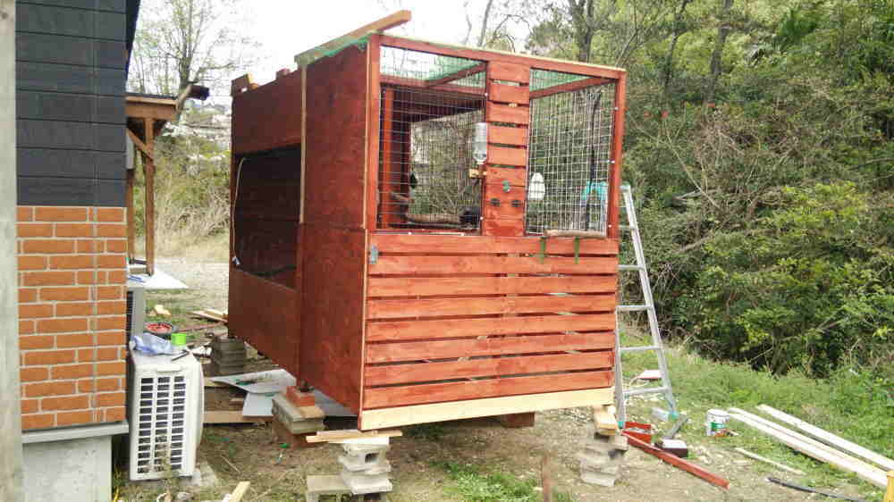 カラス小屋の制作