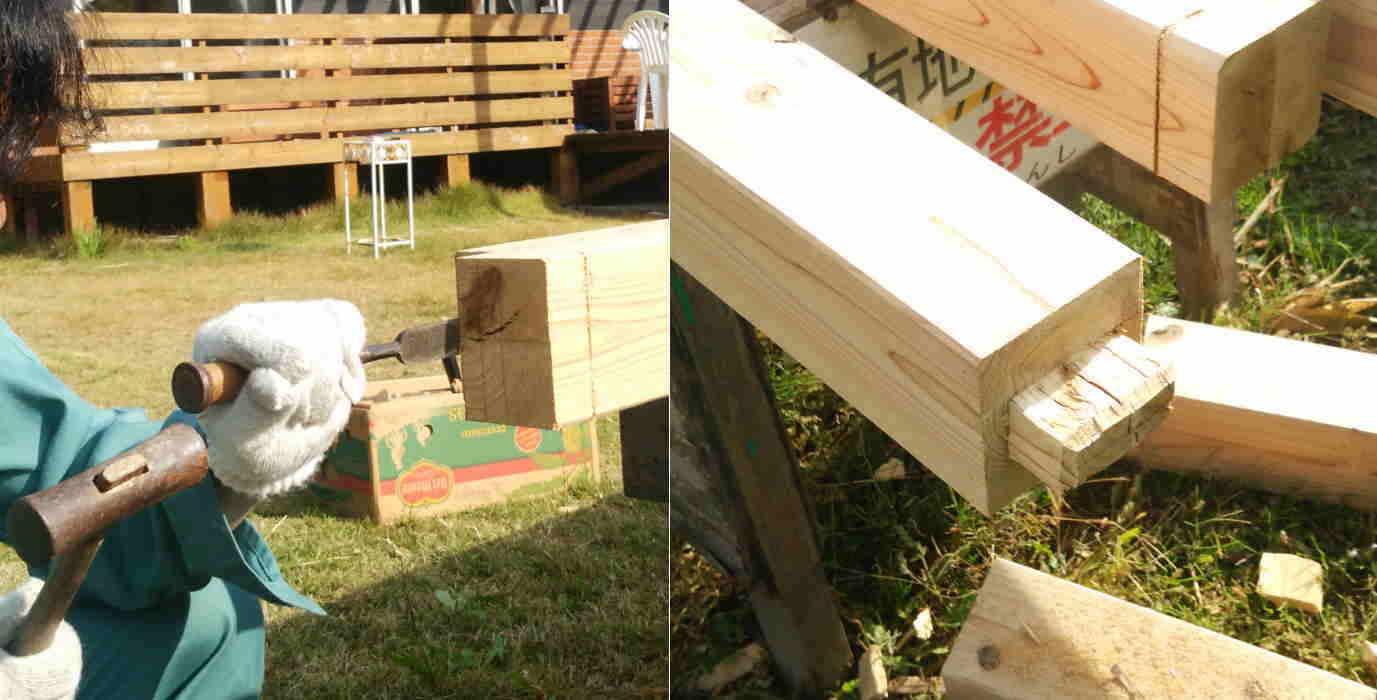 カラス小屋の制作