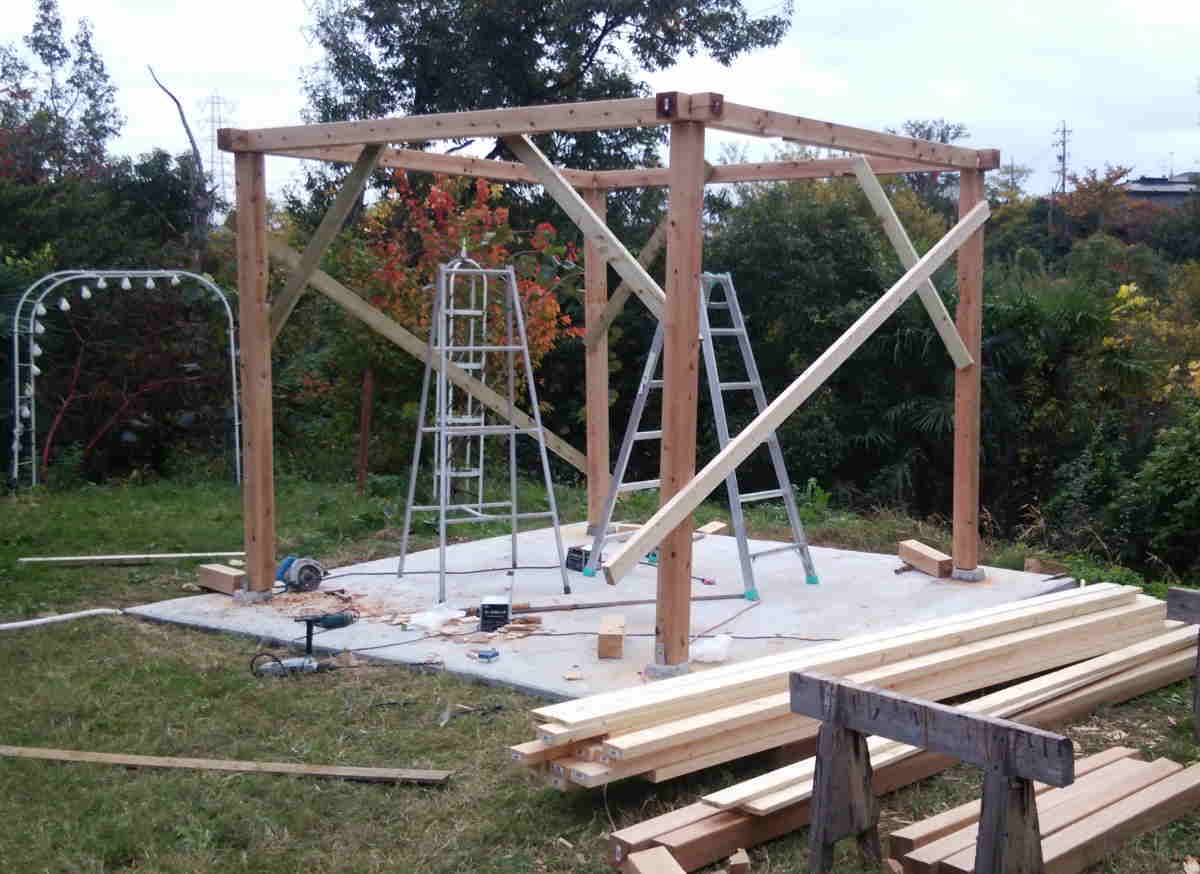 カラス小屋の制作