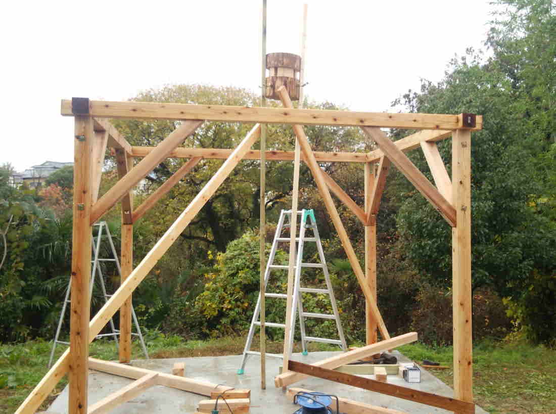 カラス小屋の制作