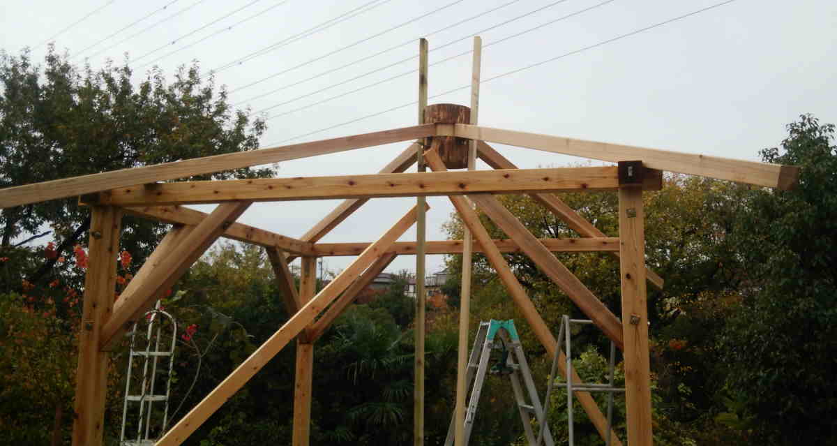 カラス小屋の制作