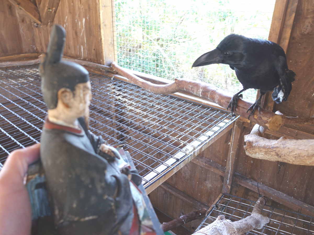 解体した神社の部品