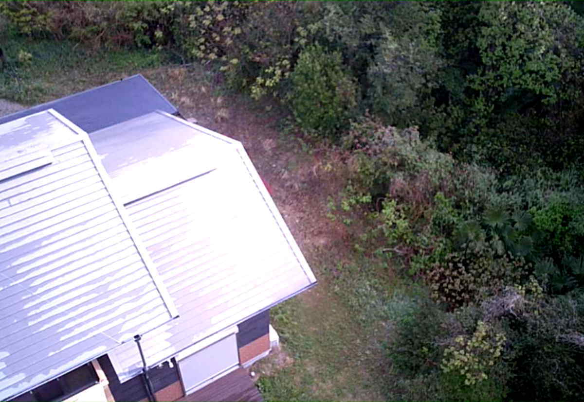 カラスの巣に飛ばすドローン