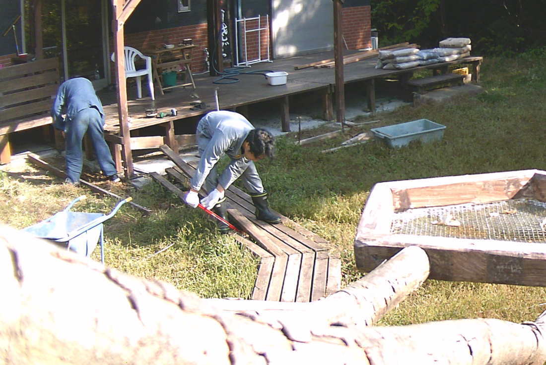 庭の廊下を造る