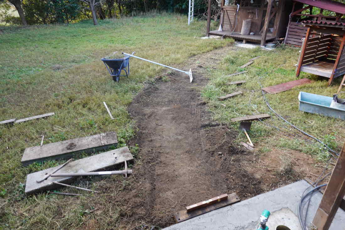 庭の廊下を造る